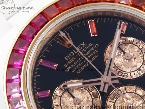 0102 SmartChoice Rolex Daytona Rainbow 40mm Cer Cer Black Dial NOOB SA4130 Super Clone 1732